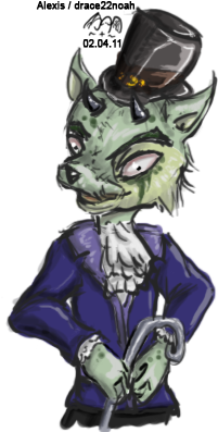 Anthro Sketch For Amnet - Cartoon (300x400)