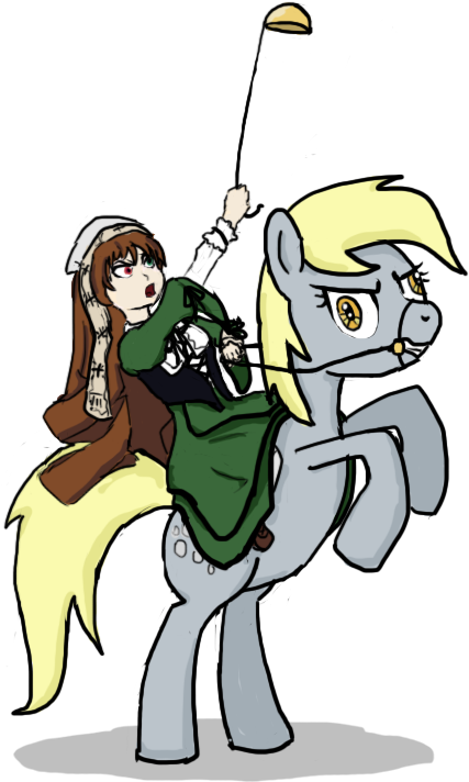 Crossover, Derpy Hooves, Female, Mare, Pegasus, Pony, - Cartoon (600x800)