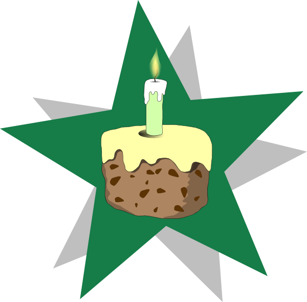 Birthday Cake Clipart Green (600x592)