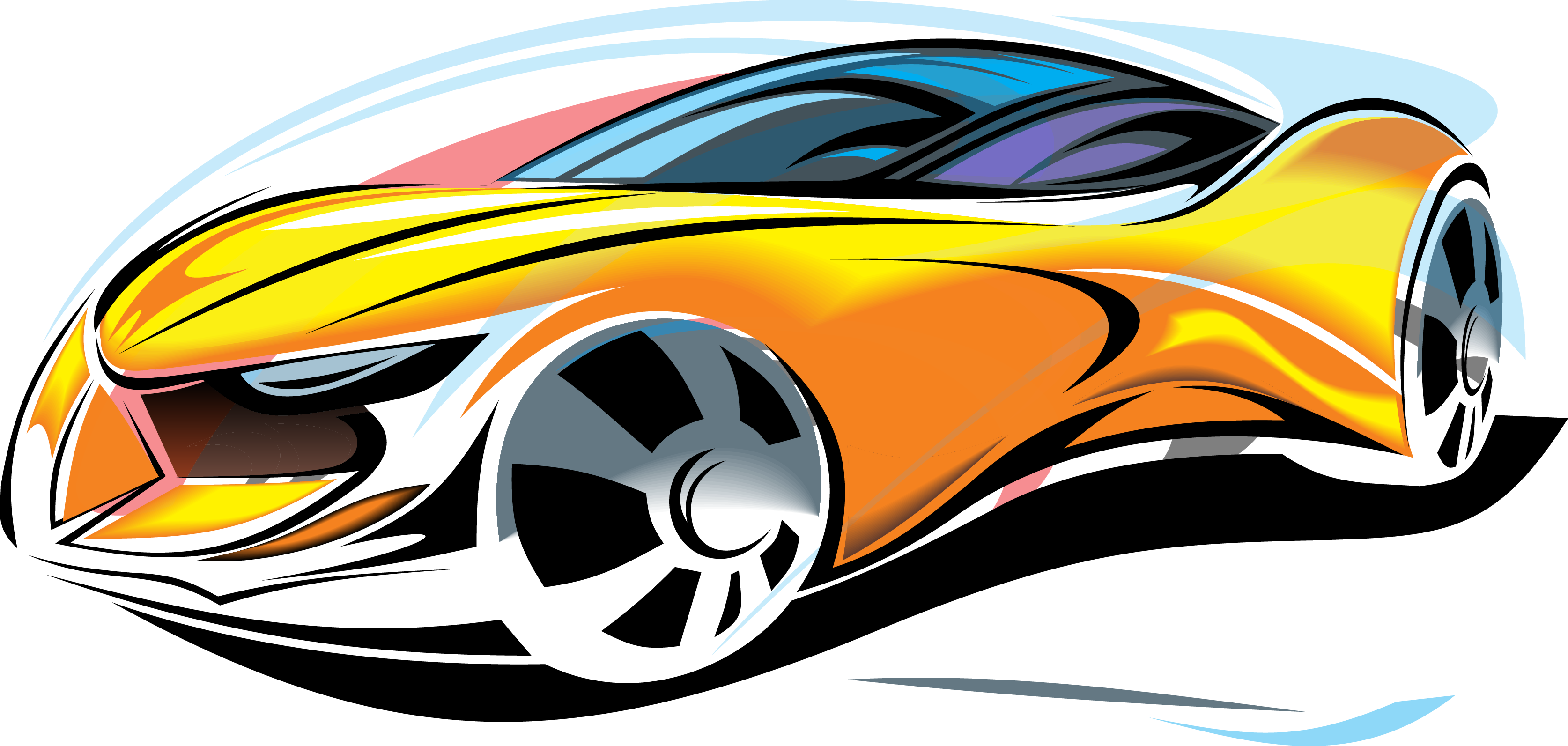 Sports Car Clip Art - Clip Art (3348x1593)