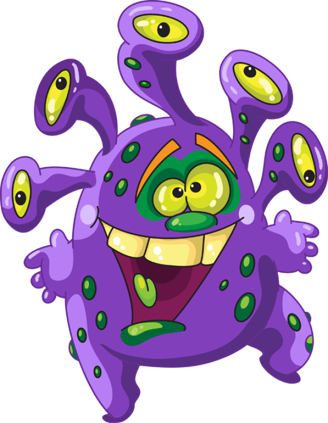 Halloween Clip Art - Funny Monsters (640x826)