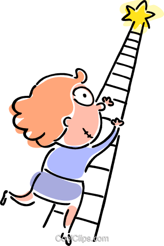 Climbing Ladders Royalty Free Vector Clip Art Illustration - Subir Clipart (321x480)