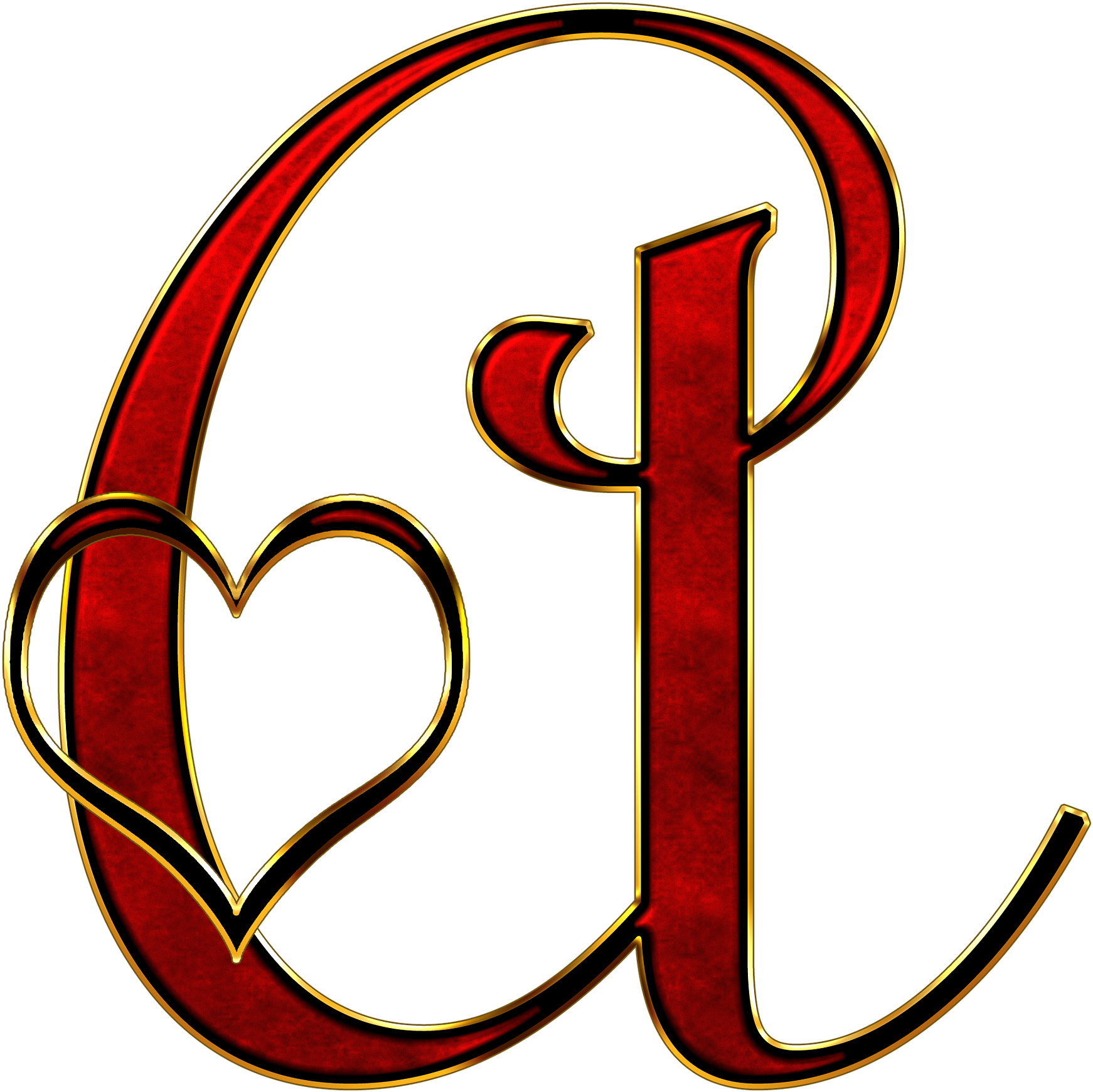 Red Lowercase A With A Heart By Ractapopulous On Pixabay - Letter (1920x1870)