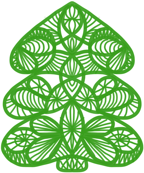 Christmas Tree, Bauble, Lace, Openwork, Holidays - Lace Christmas Png (640x640)