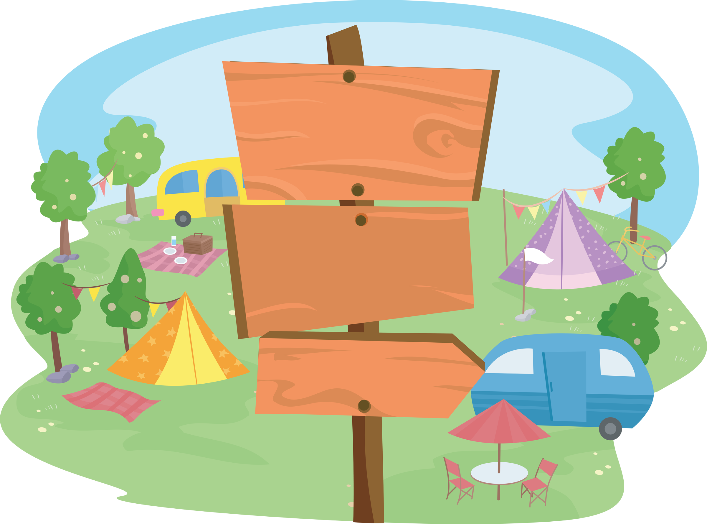 Royalty-free Clip Art - Camping (2400x1777)