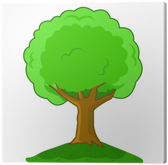 Leinwandbild Vektor-illustration Cartoon Baum Isoliert - Illustration (400x400)