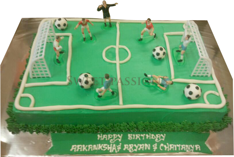 Football Field Cake - Football Ground Cake Design (800x600)