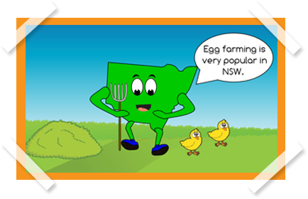 New South Wales Has The Highest Proportion Of Egg Farming - Cartoon (434x280)