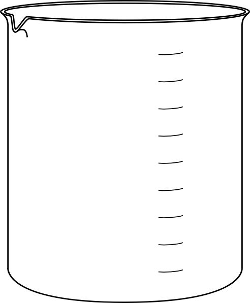 Empty Lab Beaker Clip Art At Clker Com Vector Clip - Glass Beaker Clipart (660x800)