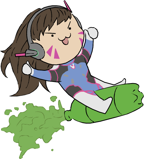 Diva Chibi By Hearthmired - Dva Chibi Png (503x555)