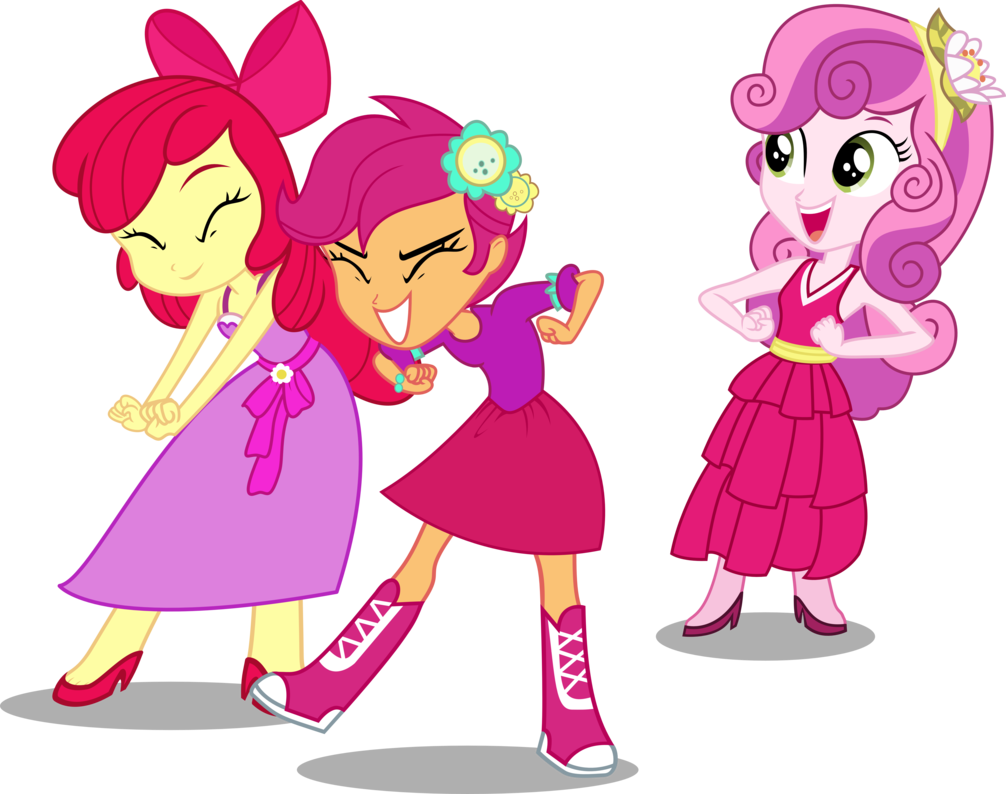 Eg Cutie Mark Crusaders - My Little Pony Apple Bloom Equestria Girls (1006x794)