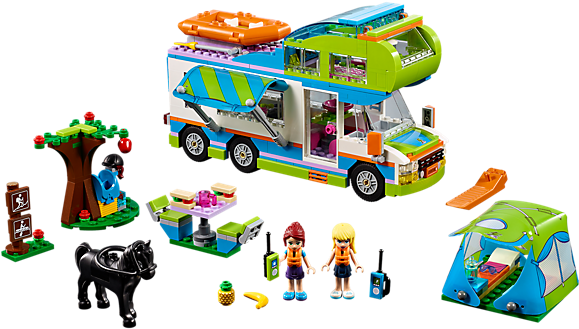 Mia Et Stéphanie Partent Camper Dans Ce Camping-car - Lego Camper Van (600x450)
