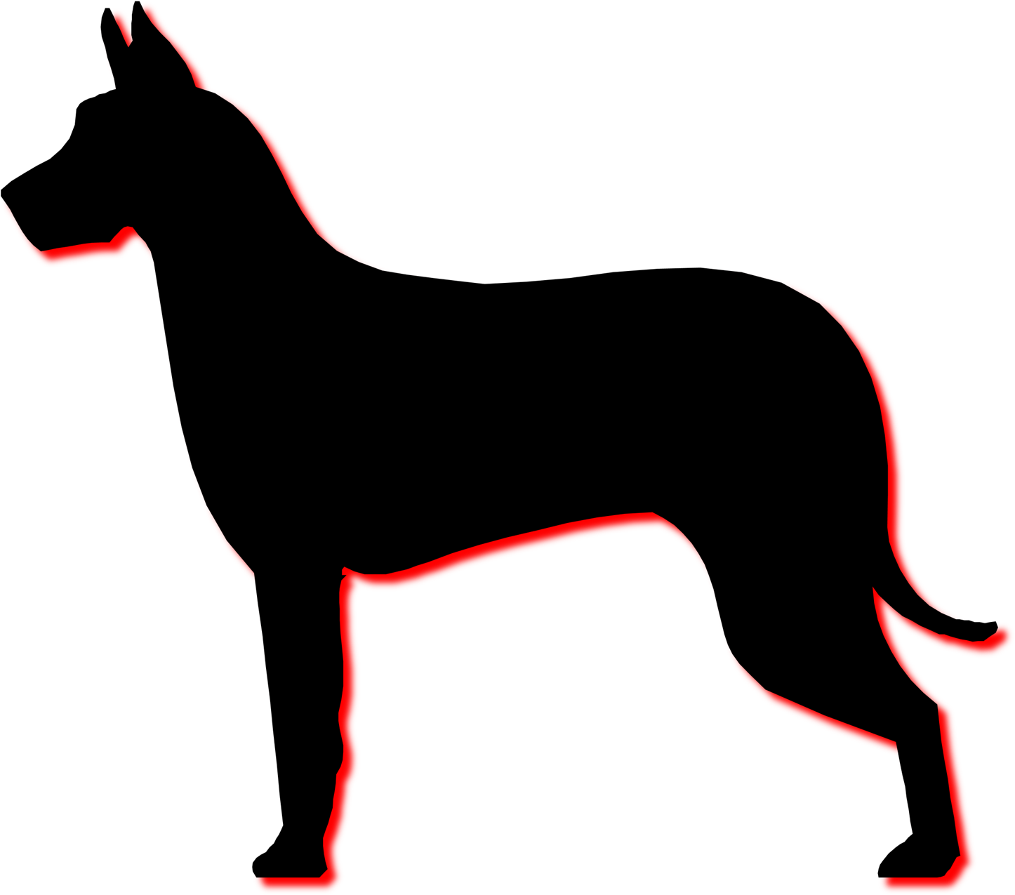 Black Dog - Hund Profil (1920x1382)