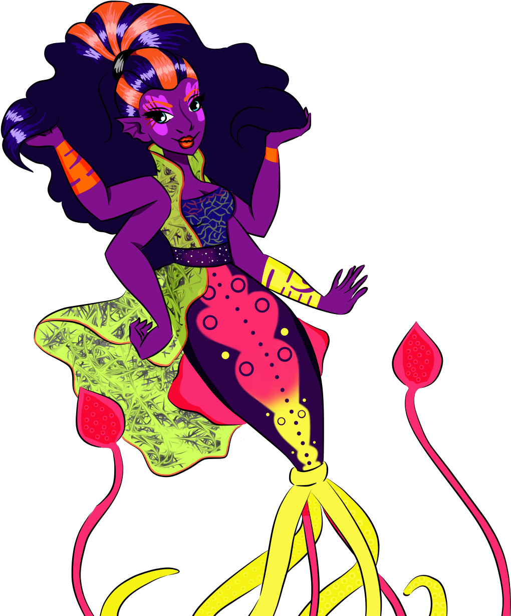 “precious Undersea Diva Squid Baby, Kala Mer'ri - Illustration (1280x1280)