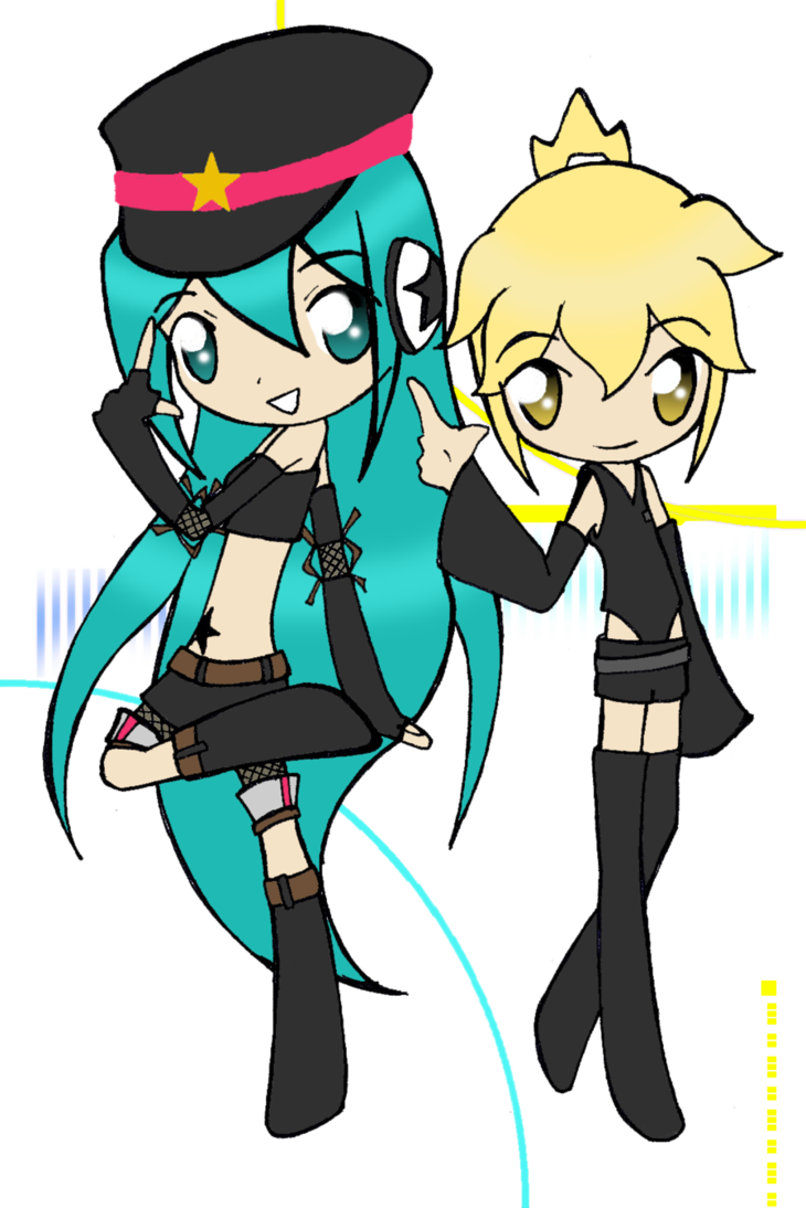 Len Punk Project Diva By Lya Yuki - Cartoon (730x1094)