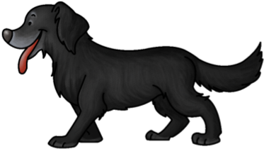 Black Cartoon Dog - Electric Charge (420x420)