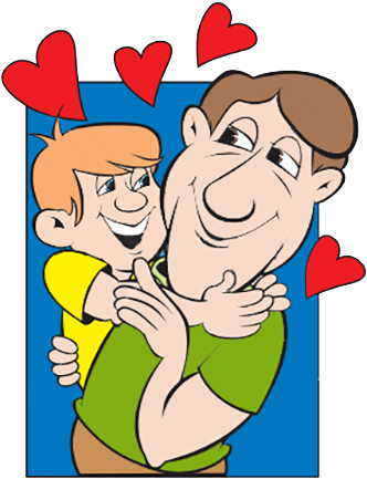 Click At The Image - Father Day Clipart (350x445)