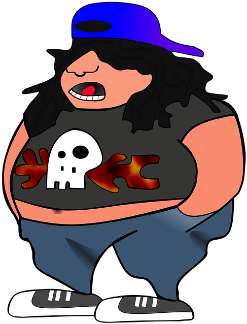 Fat Female Cartoon Characters 2, Buy Clip Art - Kartun Rock N Roll (599x720)