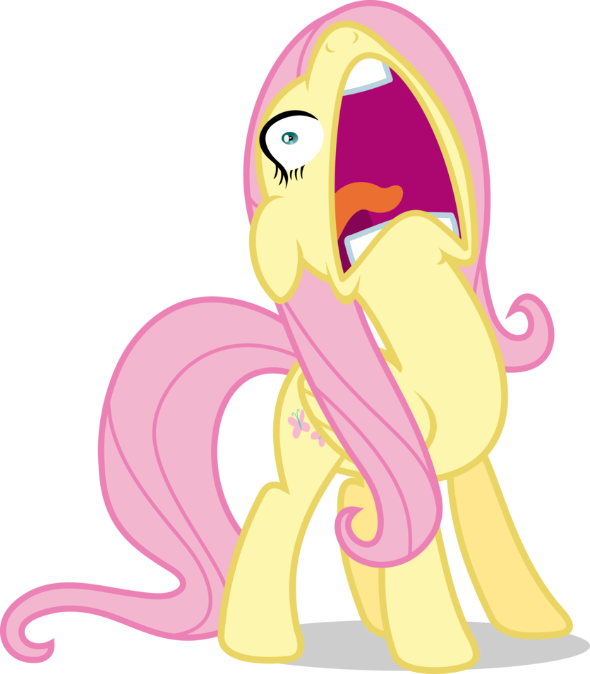 Mlp Fim Fluttershy Ahhh Vector By Luckreza8 On Deviantart - Mlp Fim Fluttershy (836x956)