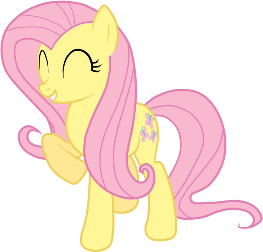 Free Fluttershy Deviantart - My Little Pony Fluttershy Happy (909x878)