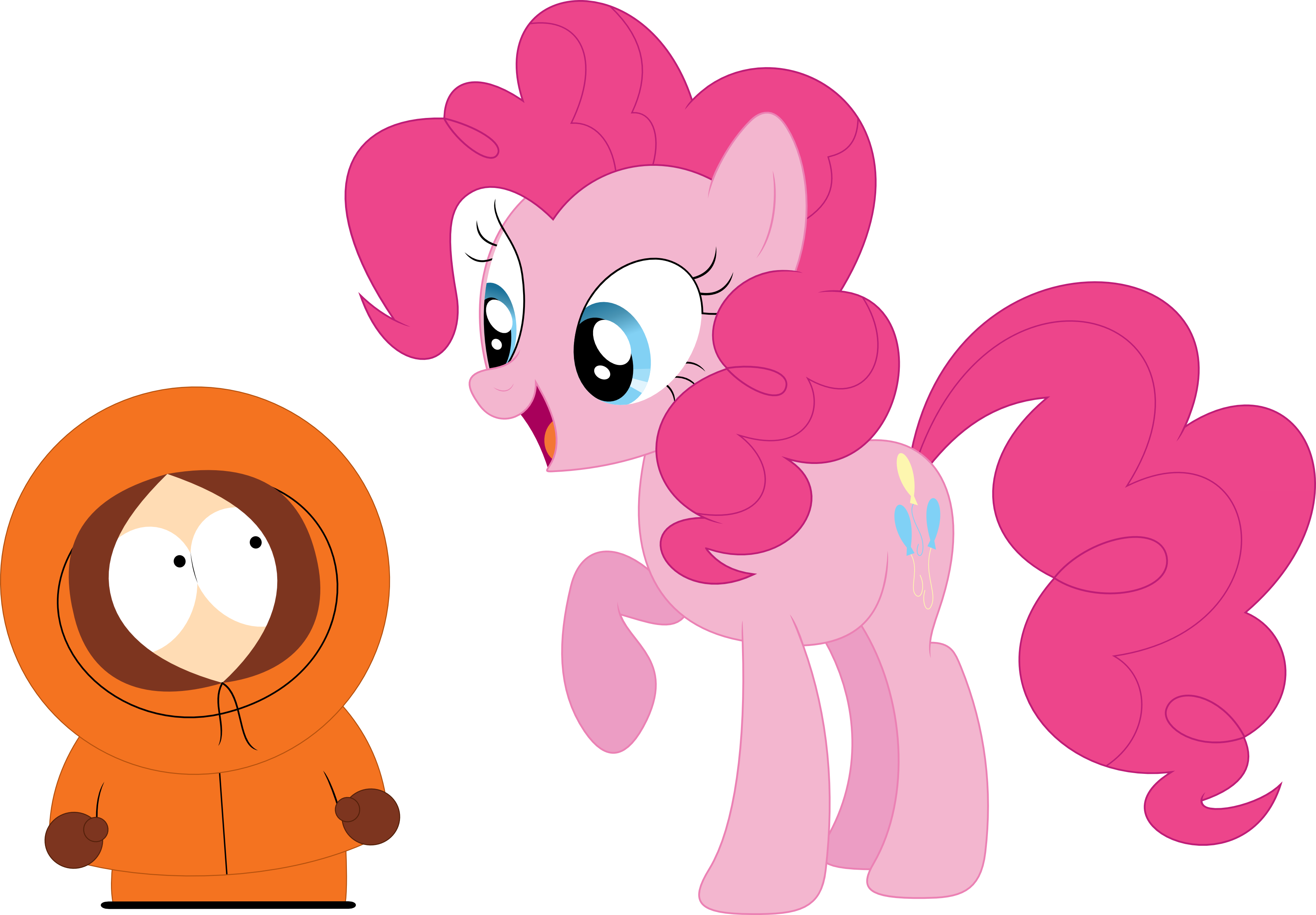 Pinkie Pie Meets Kenny By Porygon2z Pinkie Pie Meets - Pinkie Pie And South Park (3570x2483)