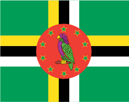 Dominica - Country Flags With Purple (444x444)