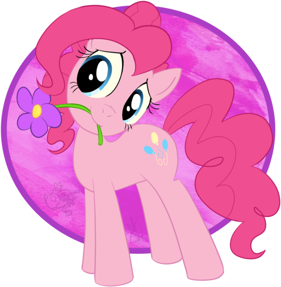 Pinkie Pie For Shosh By Kicsterash - Pinkie Pie With A Flower (600x603)