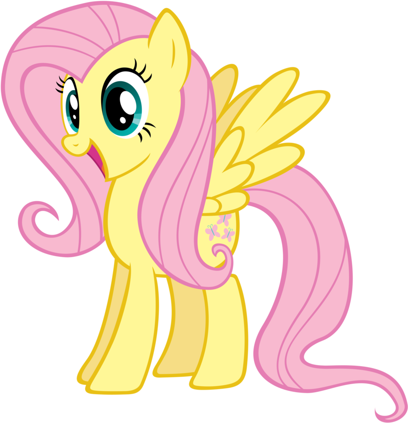 Excited Fluttershy Psd - My Little Pony Png Fluttershy (908x880)