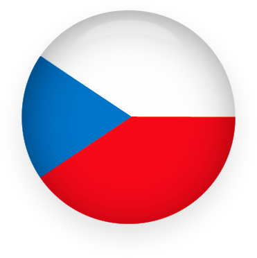 Czech Republic Button Transparent With Perspective - Czech Republic Round Flag (371x372)