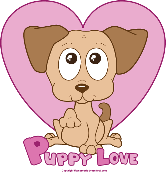 Puppy Love Dog Clip Art - Puppy Love Clip Art (535x556)