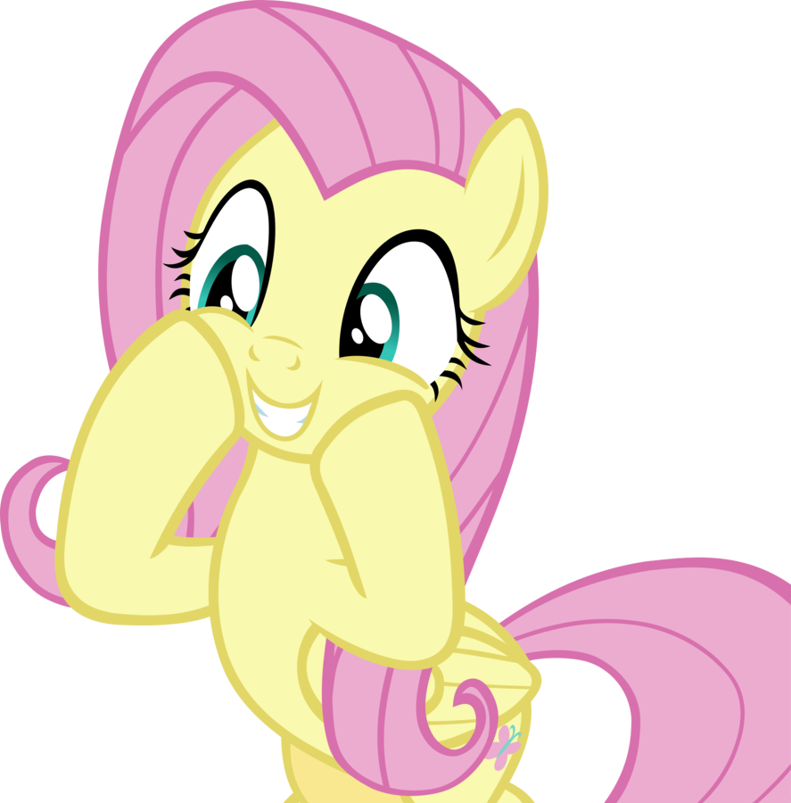 Happy Fluttershy By Ironm17 - Fluttershy Happy (887x900)
