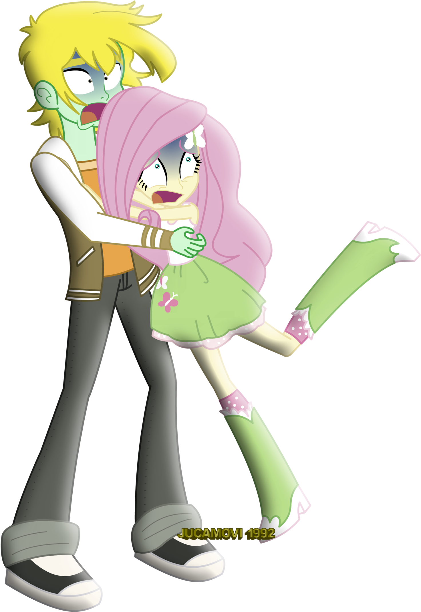 Speed And Fluttershy Scared By Jucamovi1992 Speed And - Fluttershy (1600x2263)