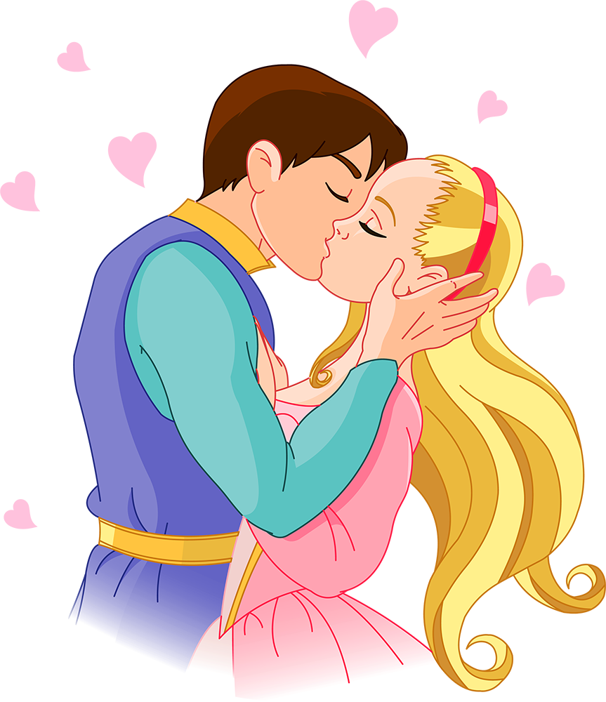 Cartoon Drawing Kiss Clip Art - Once Upon A Time [book] (863x1000)