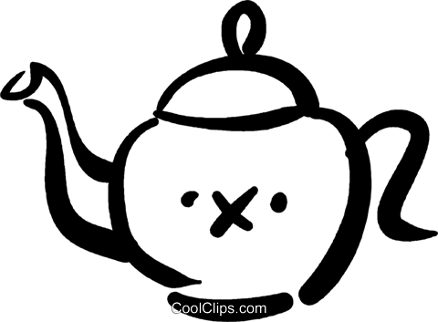 Teapot Royalty Free Vector Clip Art Illustration - Teapot Royalty Free Vector Clip Art Illustration (480x353)