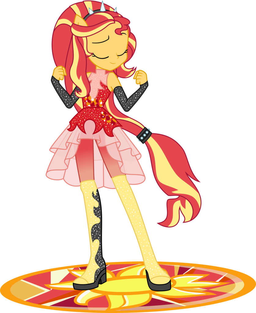 Phucknuckl, Clothes, Equestria Girls, Eyes Closed, - Sunset Shimmer Forgotten Friendship Transformation (837x1024)
