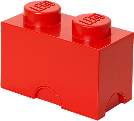 Legos Clipart Briks - Lego Storage Brick 2 - Bright Red (600x450)