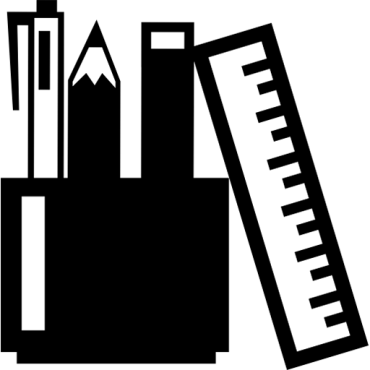 Equipment And Stationary - Pen And Pencil Icon (370x370)
