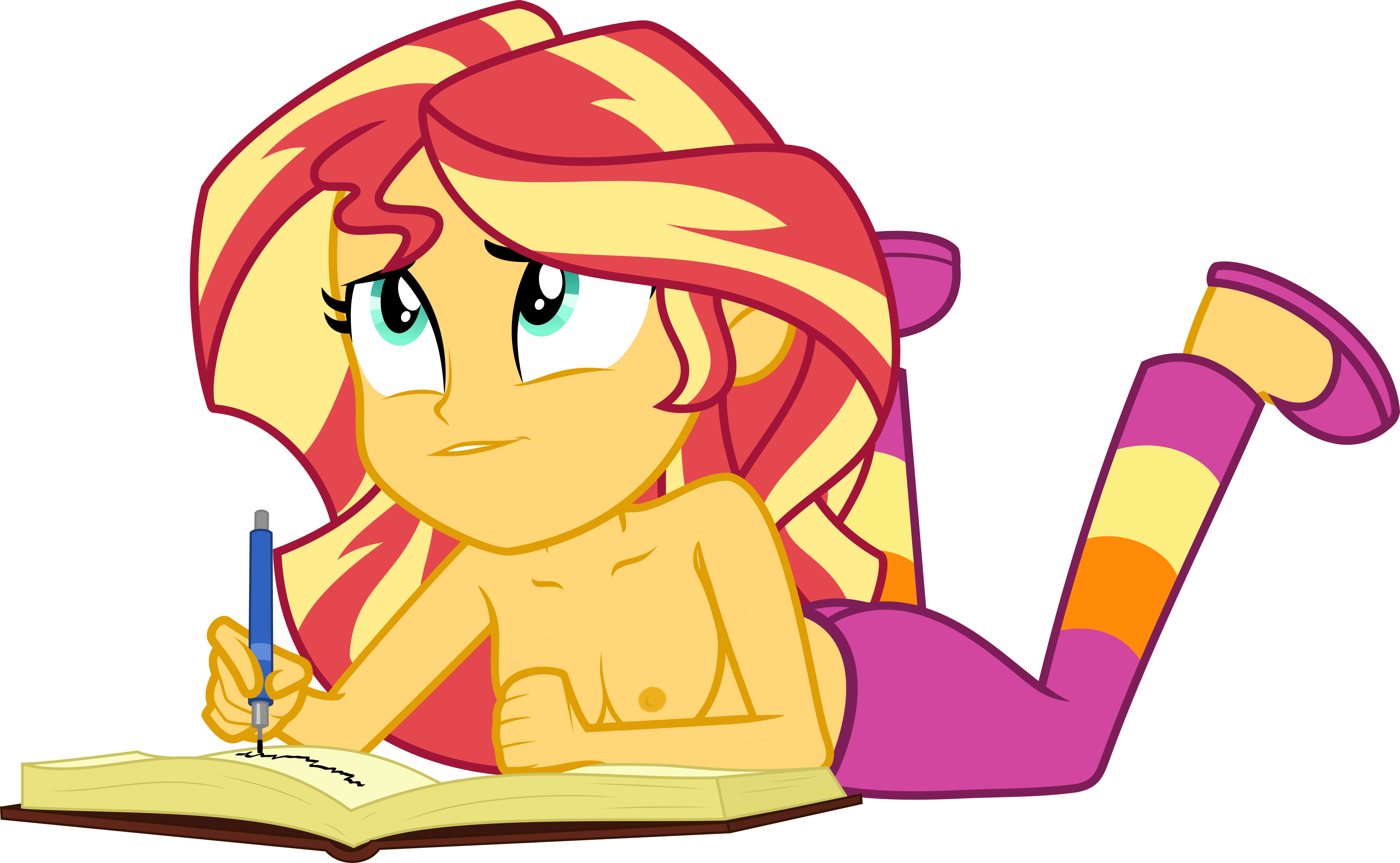 Theartsyemporium, Book, Breasts, Busty Sunset Shimmer, - Sunset Shimmer (4868x3000)