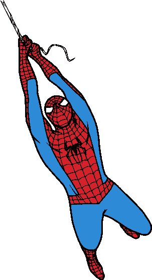 Cute Surprised Spider Character - Spiderman Cartoon Upside Down (306x564)