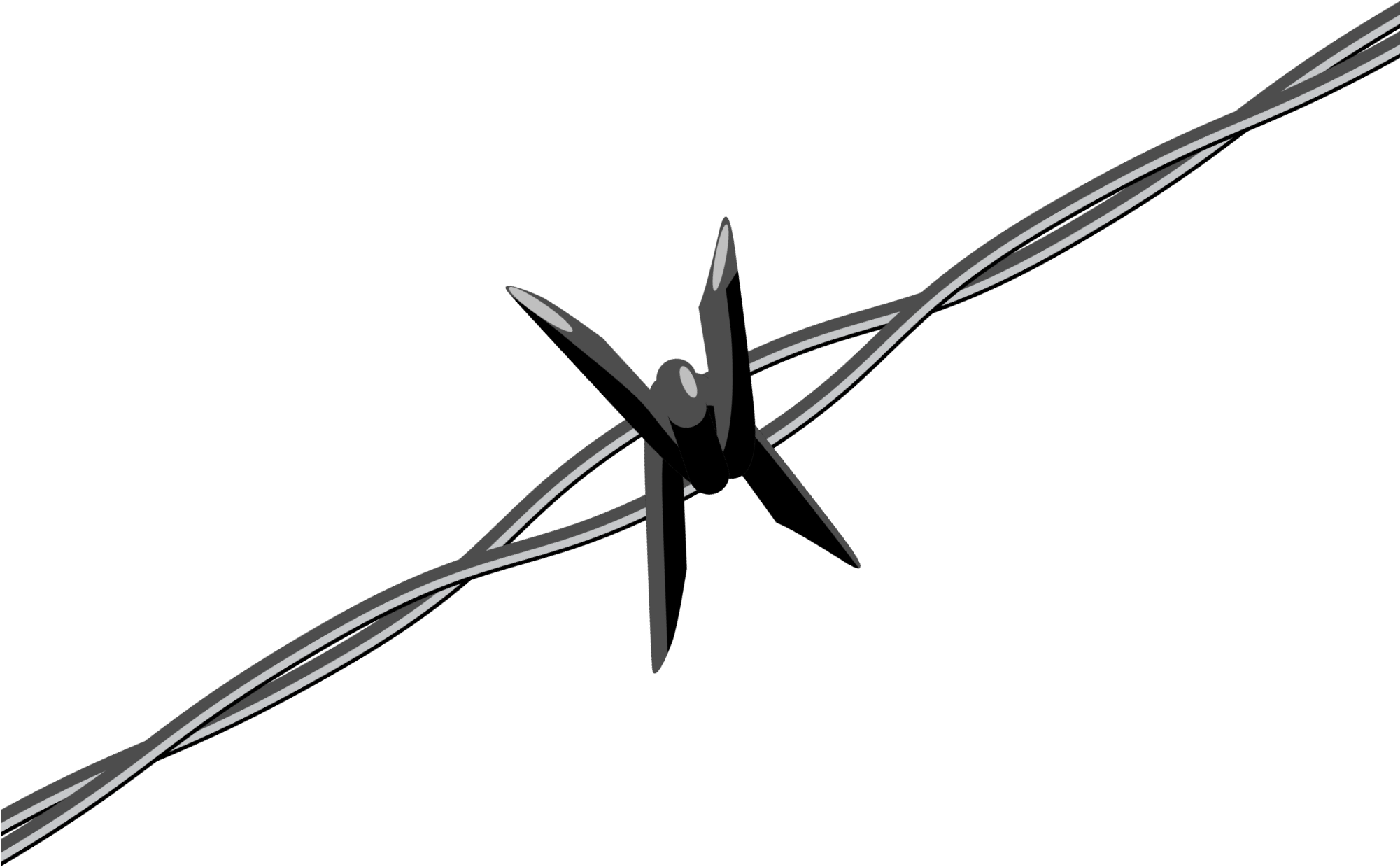 Barbed Wire Clip Art - Barbed Wire Clip Art (2000x1333)