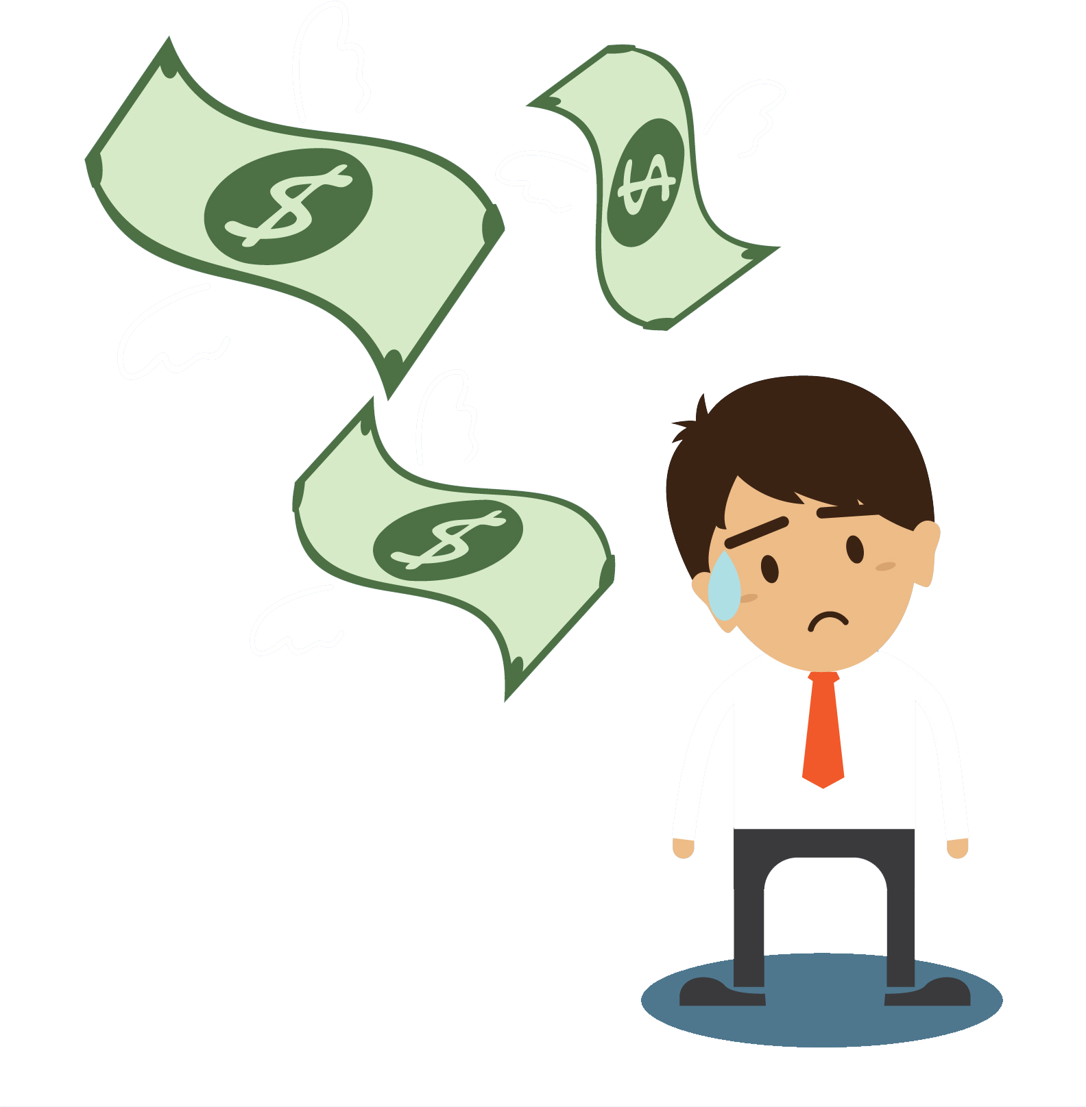 Refund Clipart Lost Money - Businessperson (1583x1667)