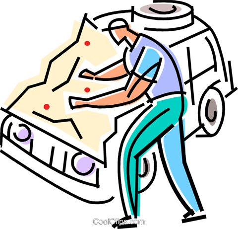 Lost Traveler Looking At A Map Royalty Free Vector - Clip Art (480x461)