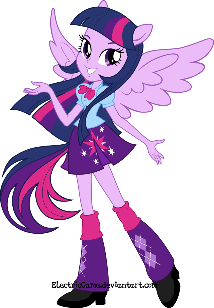 Mlp - Equestria Girls - The Magic - Vector By Electricgame - Equestria Girls Twilight Sparkle (745x1073)