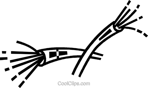 Fibre Optic Cable Royalty Free Vector Clip Art Illustration - Fiber Cable Clipart (480x285)