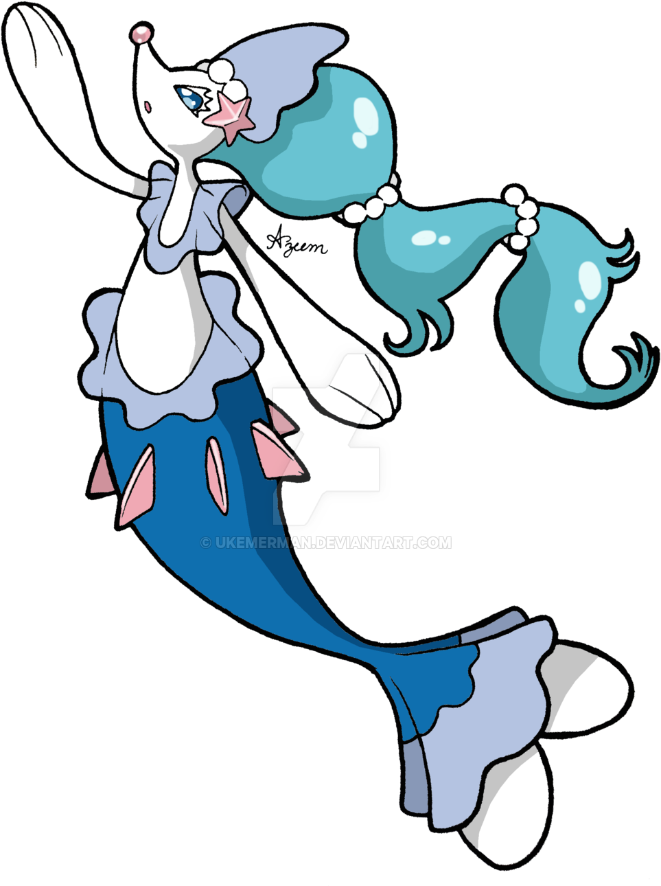 Entermaid / Popplio Evo By Aquazeem - Cartoon (1024x1299)