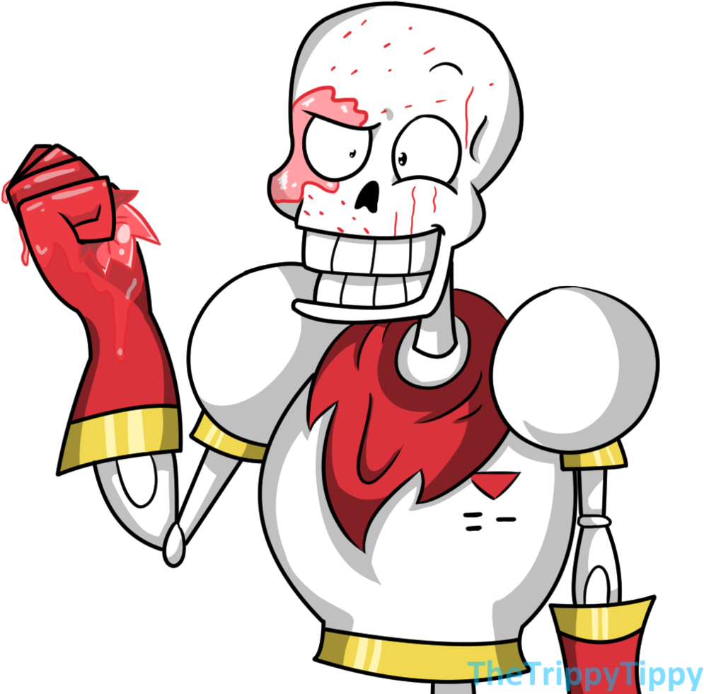 Papyrus Squishes A Poor Tomato Because He Lost It By - Cartoon (1024x1011)