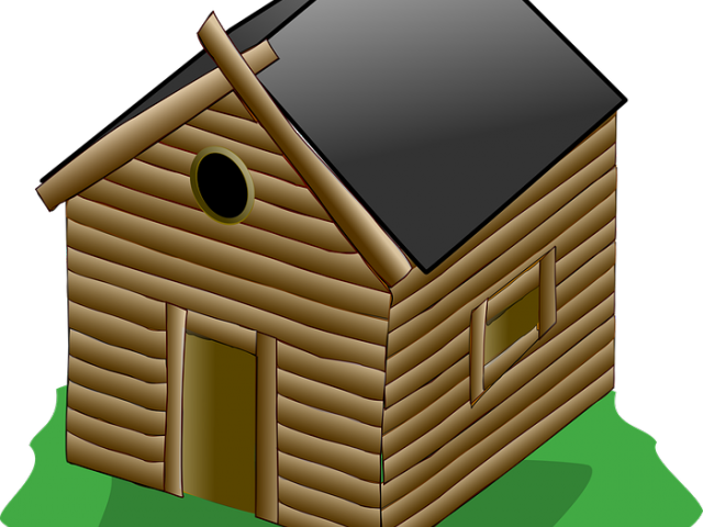Hut Clipart Wooden Hut - Home Clip Art (640x480)