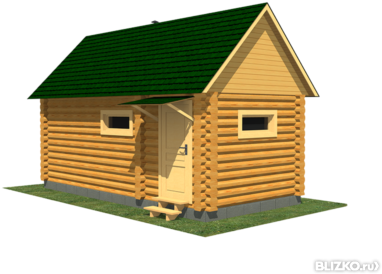 Баня 3х6 1п - Log Cabin (400x300)