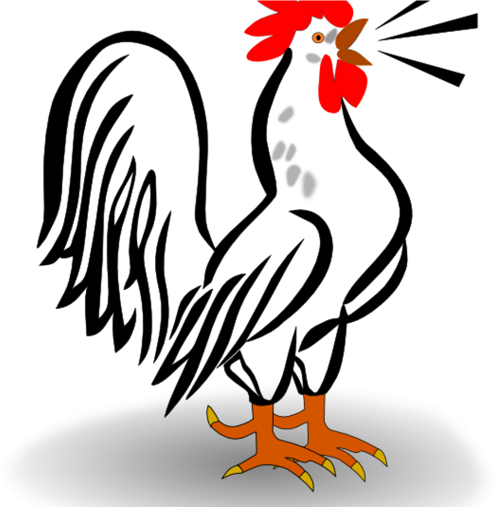 Rooster Clipart Rooster Clip Art At Clker Vector Clip - Crowing Rooster Clip Art (1024x1024)