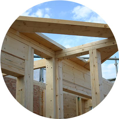 建設中のツーバイフォー（2×4）住宅 - House (565x580)